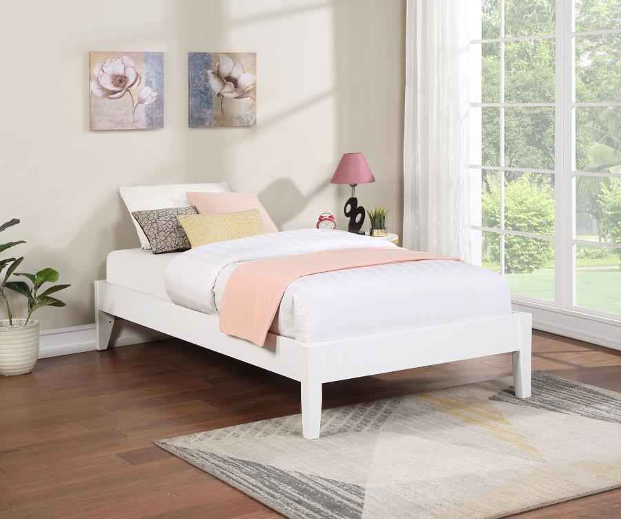 Hounslow Twin Universal Platform Bed White - Home & Sleep Outlet