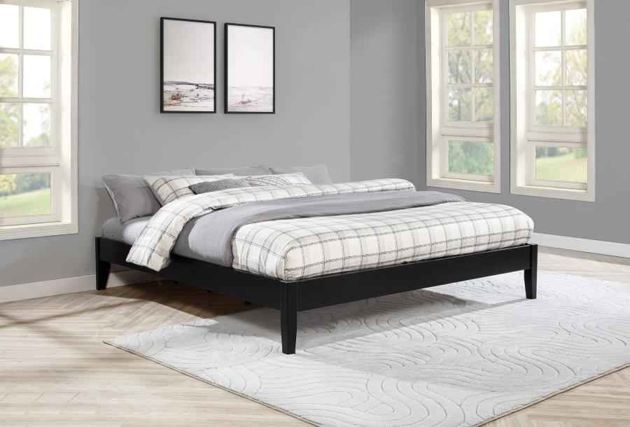 Hounslow California King Universal Platform Bed Black - Home & Sleep Outlet