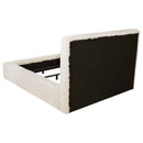 Rebecca Faux Fur Upholstered Queen Bed Cream - Home & Sleep Outlet