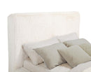 Rebecca Faux Fur Upholstered Queen Bed Cream - Home & Sleep Outlet