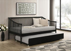 Home & Sleep Outlet - Delgado Windsor Twin Wood Daybed with Trundle Black