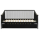 Delgado Windsor Twin Wood Daybed with Trundle Black - Home & Sleep Outlet