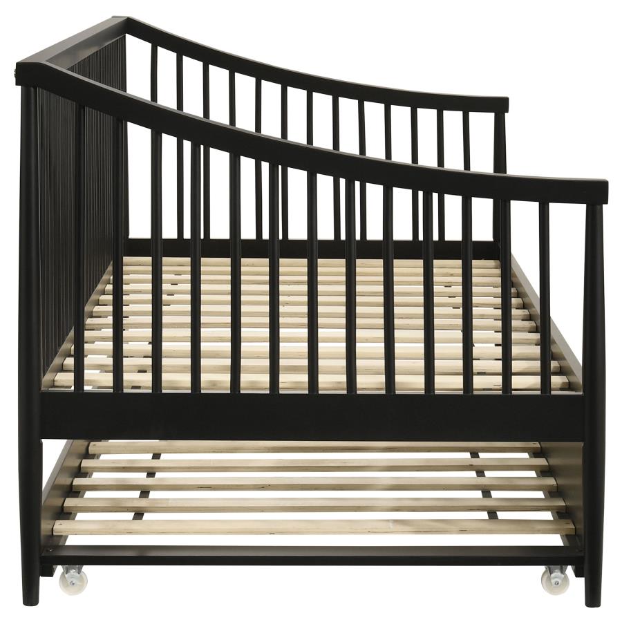 Home & Sleep Outlet - Delgado Windsor Twin Wood Daybed with Trundle Black