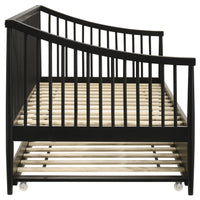 Delgado Windsor Twin Wood Daybed with Trundle Black - Home & Sleep Outlet