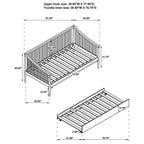 Home & Sleep Outlet - Delgado Windsor Twin Wood Daybed with Trundle Black