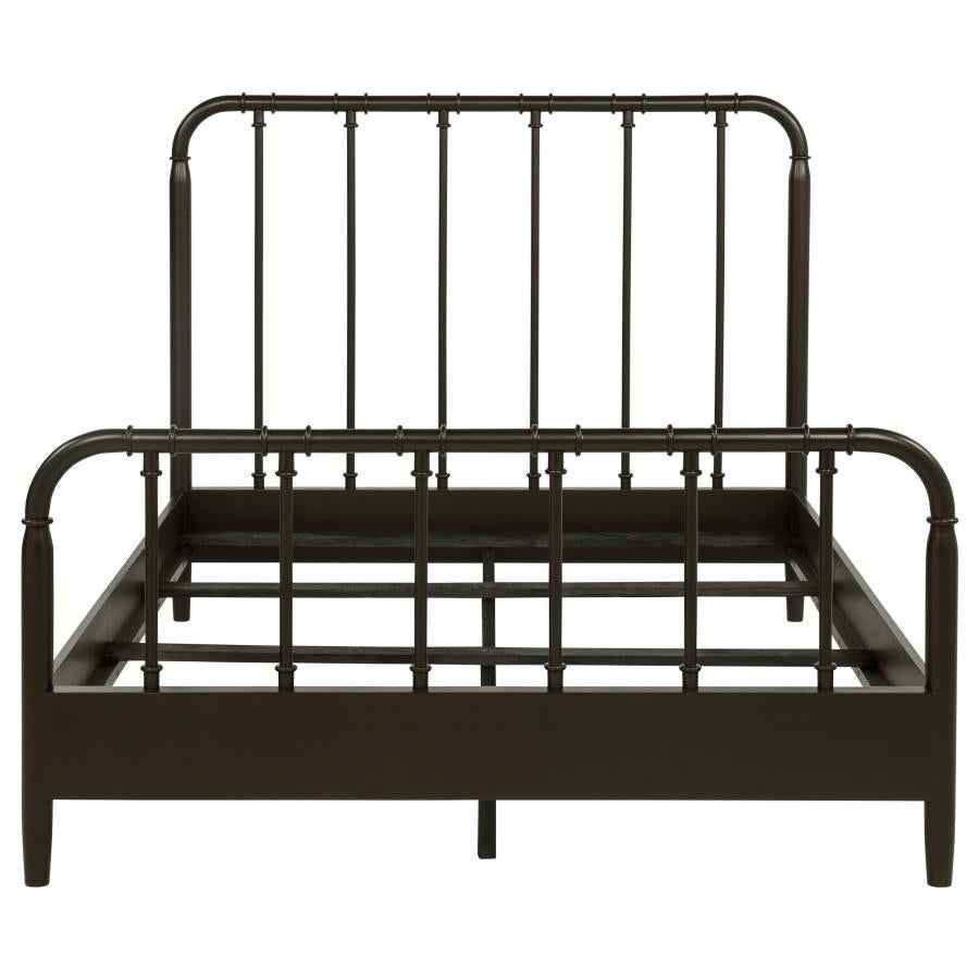 Rocco All Wood Water Pipe Open Frame Full Bed Dark Bronze - Home & Sleep Outlet