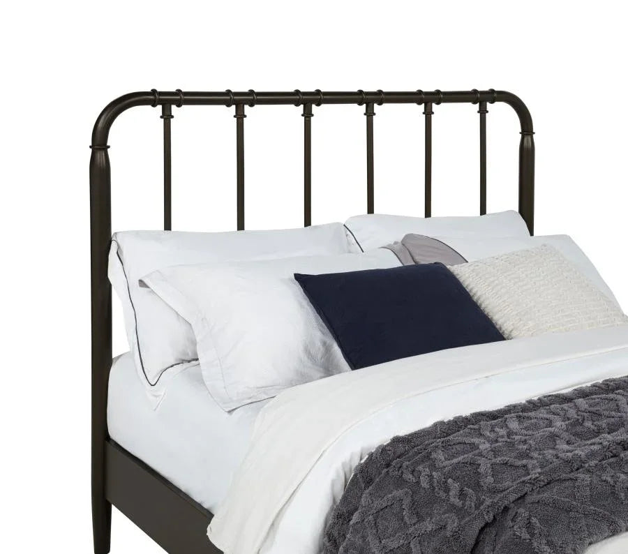 Home & Sleep Outlet - Rocco All Wood Water Pipe Open Frame Full Bed Dark Bronze