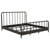Rocco All Wood Water Pipe Open Frame Eastern King Bed Dark Bronze - Home & Sleep Outlet