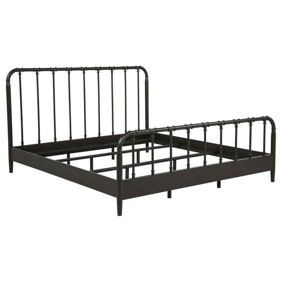 Rocco All Wood Water Pipe Open Frame Eastern King Bed Dark Bronze - Home & Sleep Outlet