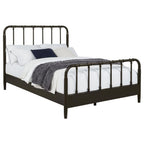 Home & Sleep Outlet - Rocco All Wood Water Pipe Open Frame Eastern King Bed Dark Bronze