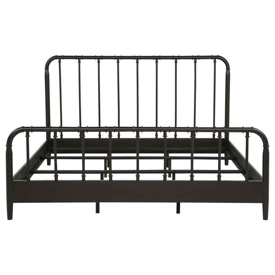 Rocco All Wood Water Pipe Open Frame Eastern King Bed Dark Bronze - Home & Sleep Outlet