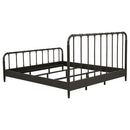 Rocco All Wood Water Pipe Open Frame Eastern King Bed Dark Bronze - Home & Sleep Outlet