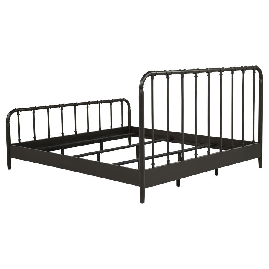 Rocco All Wood Water Pipe Open Frame Eastern King Bed Dark Bronze - Home & Sleep Outlet