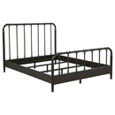 Rocco All Wood Water Pipe Open Frame Queen Bed Dark Bronze