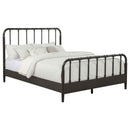Rocco All Wood Water Pipe Open Frame Queen Bed Dark Bronze