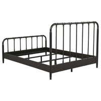 Rocco All Wood Water Pipe Open Frame Queen Bed Dark Bronze
