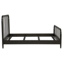Rocco All Wood Water Pipe Open Frame Queen Bed Dark Bronze