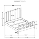 Rocco All Wood Water Pipe Open Frame Queen Bed Dark Bronze