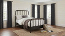 Rocco All Wood Water Pipe Open Frame Twin Bed Dark Bronze