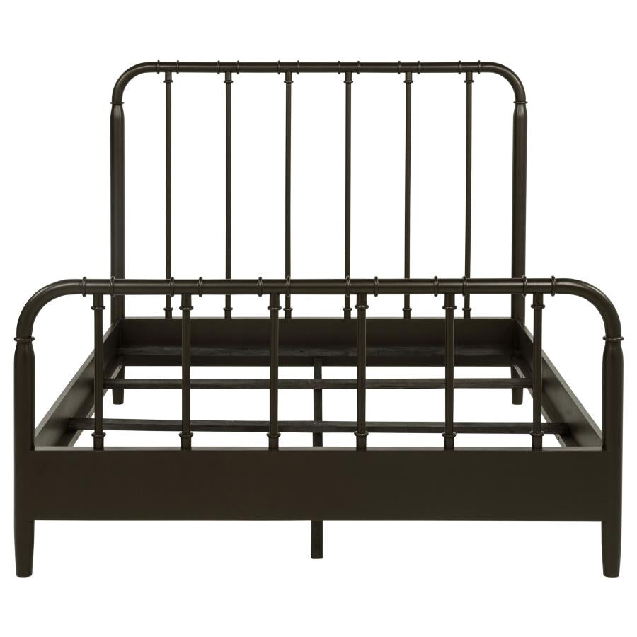 Home & Sleep Outlet - Rocco All Wood Water Pipe Open Frame Twin Bed Dark Bronze