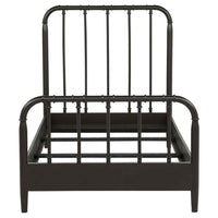 Rocco All Wood Water Pipe Open Frame Twin Bed Dark Bronze