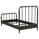 Rocco All Wood Water Pipe Open Frame Twin Bed Dark Bronze