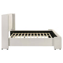 Alamosa Boucle Upholstered Eastern King Platform Bed White
