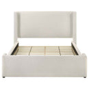 Alamosa Boucle Upholstered Queen Wingback Bed White