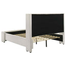Alamosa Boucle Upholstered Queen Wingback Bed White
