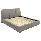 Home & Sleep Outlet - Mokena 46-inch Upholstered Eastern King Platform Bed Taupe