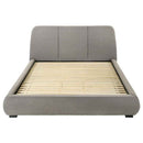 Mokena 46-inch Upholstered Eastern King Platform Bed Taupe