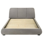 Home & Sleep Outlet - Mokena 46-inch Upholstered Eastern King Platform Bed Taupe