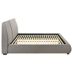 Home & Sleep Outlet - Mokena 46-inch Upholstered Eastern King Platform Bed Taupe