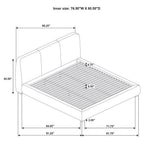 Home & Sleep Outlet - Mokena 46-inch Upholstered Eastern King Platform Bed Taupe