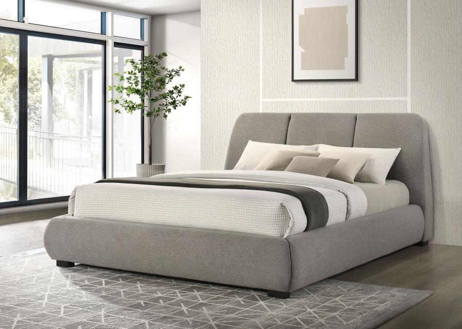 Home & Sleep Outlet - Mokena 46-inch Upholstered California King Platform Bed Taupe