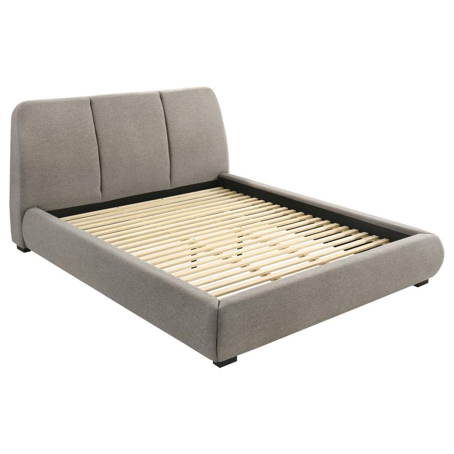 Home & Sleep Outlet - Mokena 46-inch Upholstered California King Platform Bed Taupe