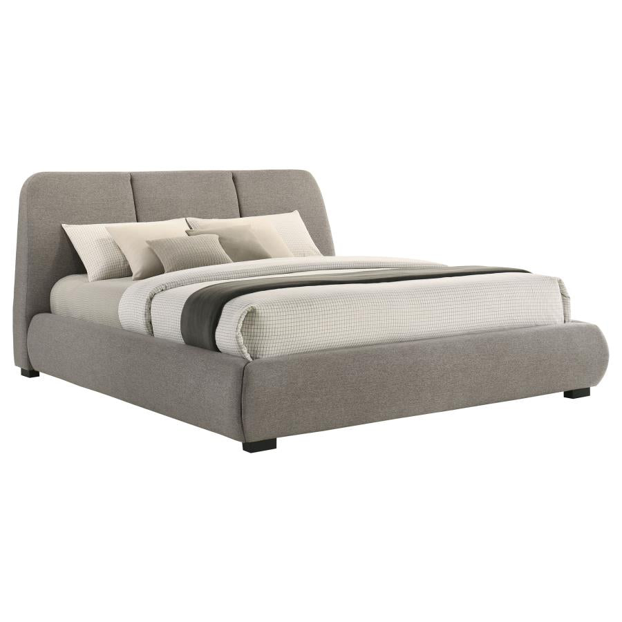 Home & Sleep Outlet - Mokena 46-inch Upholstered California King Platform Bed Taupe