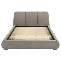 Mokena 46-inch Upholstered California King Platform Bed Taupe