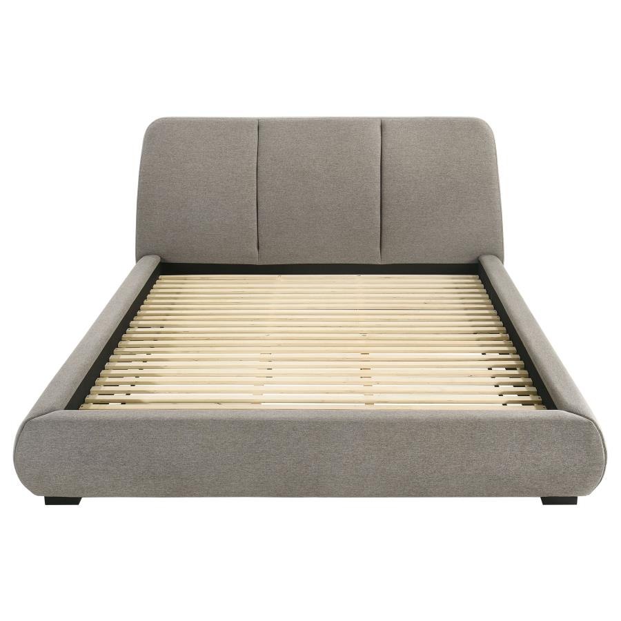 Home & Sleep Outlet - Mokena 46-inch Upholstered California King Platform Bed Taupe