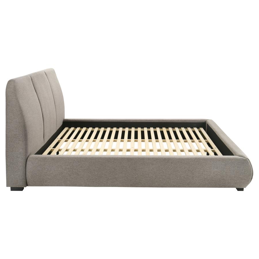 Home & Sleep Outlet - Mokena 46-inch Upholstered California King Platform Bed Taupe