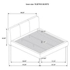 Home & Sleep Outlet - Mokena 46-inch Upholstered Eastern King Platform Bed Brown