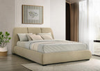 Home & Sleep Outlet - Mokena 46-inch Upholstered California King Platform Bed Brown