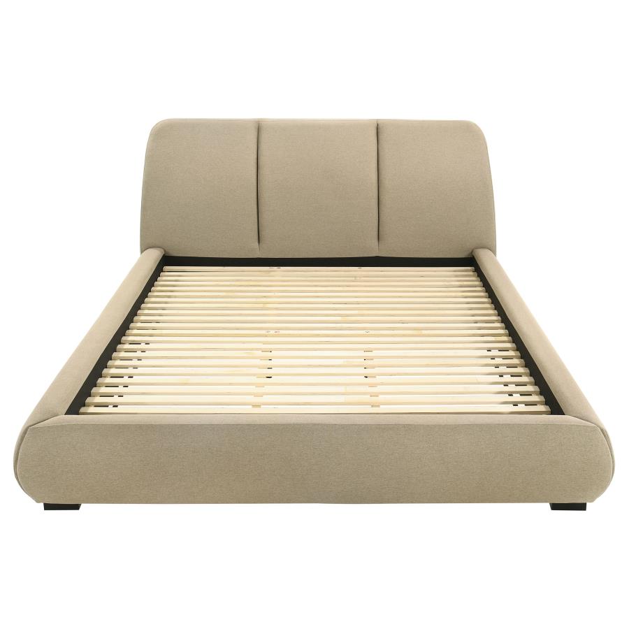 Home & Sleep Outlet - Mokena 46-inch Upholstered California King Platform Bed Brown