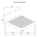 Mokena 46-inch Upholstered California King Platform Bed Brown