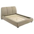 Home & Sleep Outlet - Mokena 46-inch Upholstered Queen Platform Bed Brown