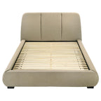 Home & Sleep Outlet - Mokena 46-inch Upholstered Queen Platform Bed Brown