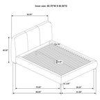 Home & Sleep Outlet - Mokena 46-inch Upholstered Queen Platform Bed Brown