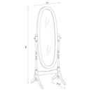 Foyet Wood Adjustable Full Length Cheval Mirror Merlot