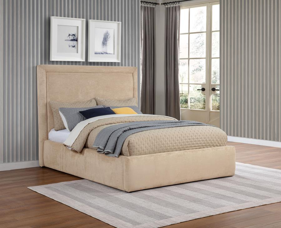 Home & Sleep Outlet - Lawson 54-inch Upholstered Full Platform Bed Light Saddle
