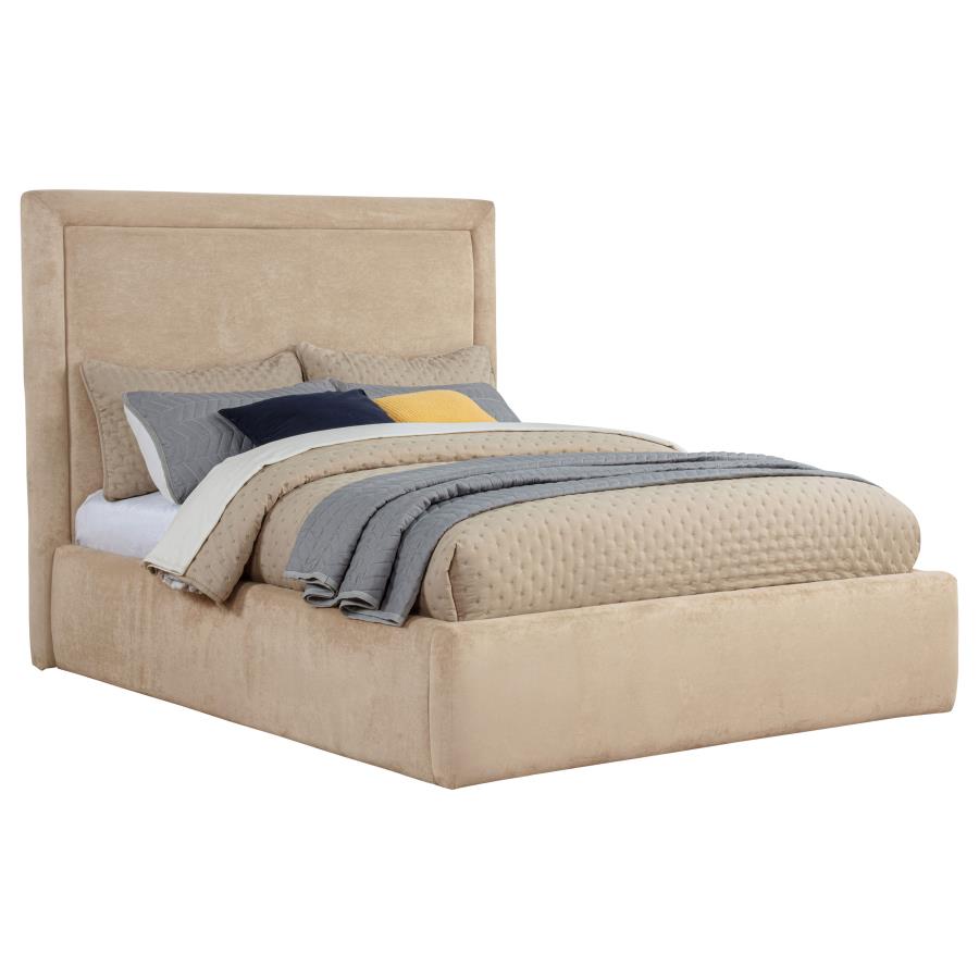 Home & Sleep Outlet - Lawson 54-inch Upholstered Full Platform Bed Light Saddle
